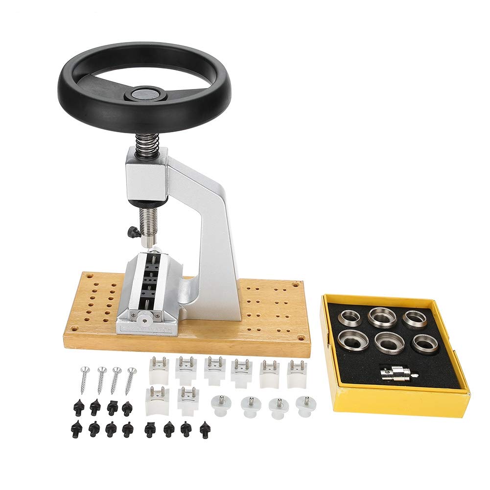Professional 5700 Bench Screw-in Watch Case Opener Tool Kit with 6 Dies - Perfect for Oyster & Waterproof Watches Repair | Watch Back Removal & Closing Tool for Watchmakers & DIY Enthusiasts | Ideal for Rolex, Omega & Luxury Watch Maintenance