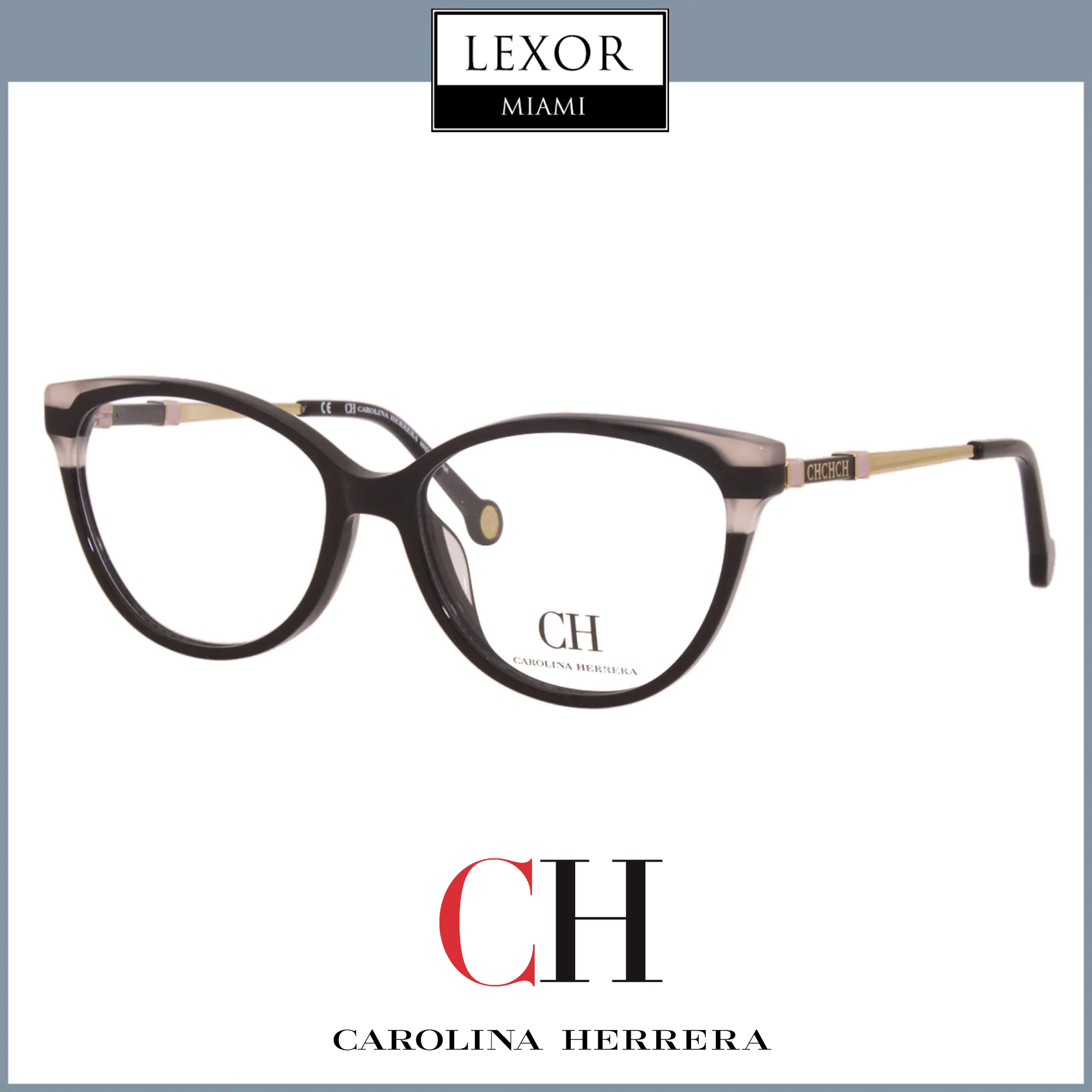 Carolina Herrera VHE851K 700Y 53 Women's Designer Eyeglass Frames - Stylish & Lightweight for Work, Reading & Everyday Wear