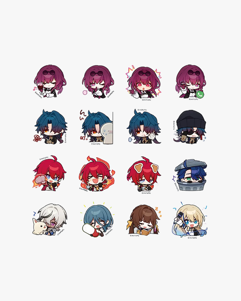 Honkai: Star Rail© Pom Pom Gallery Series Chibi Sticker Pack - Cute Anime Decals for Laptops, Phones & Notebooks | Perfect for Gaming Fans & Kawaii Collectors