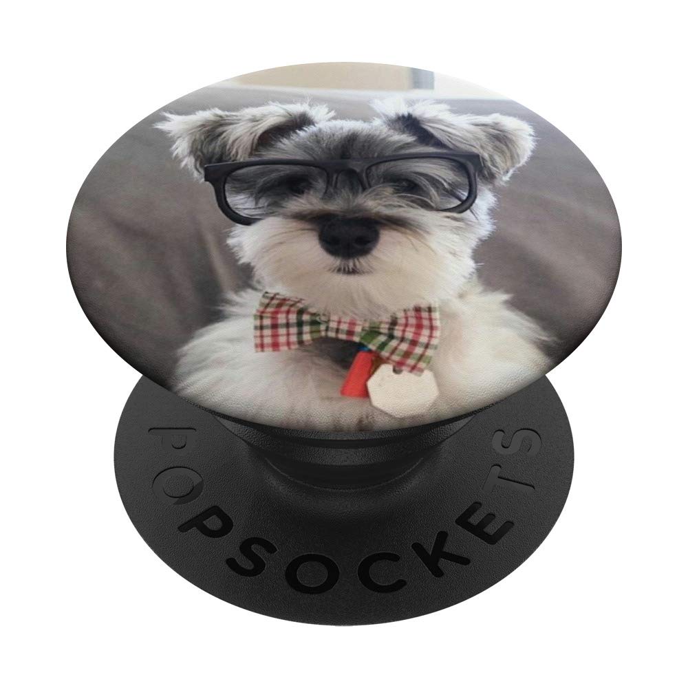 Schnauzer PopSockets PopGrip - Interchangeable Phone Grip & Stand for iPhone, Samsung, Tablets - Perfect for Selfies, Videos, and Secure Phone Handling