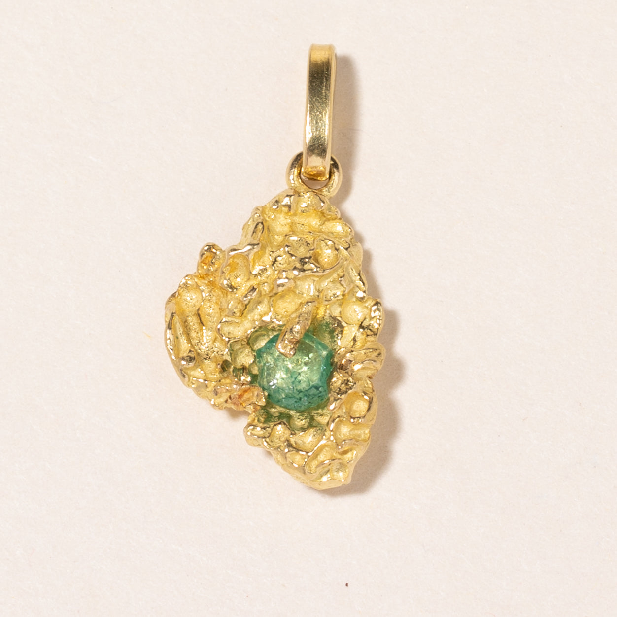 14K Yellow Gold Emerald Pendant Necklace | 0.20ct Natural Emerald Gemstone | Elegant Jewelry Gift for Women | Perfect for Weddings, Anniversaries & Special Occasions