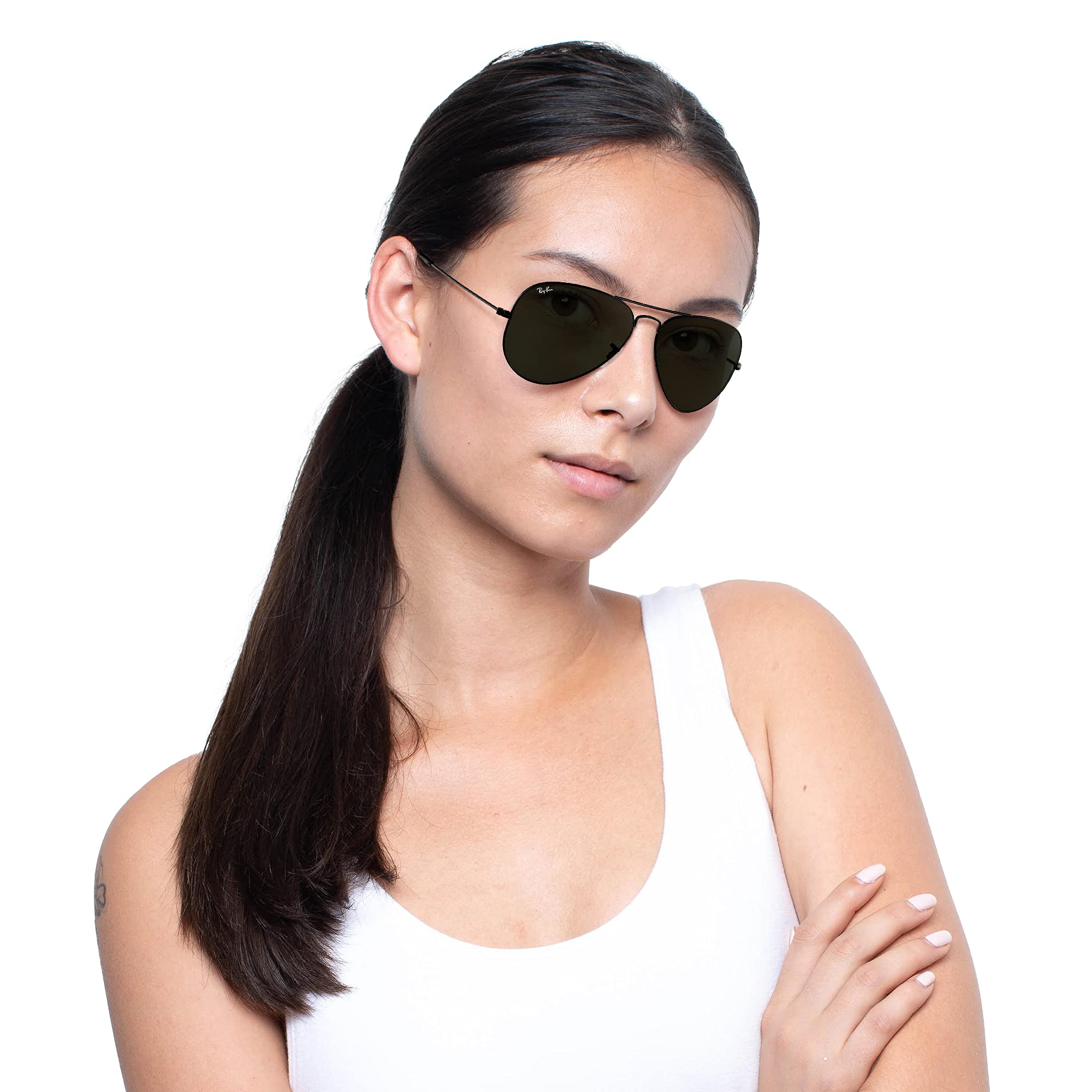 Ray-Ban RB3025 Classic Aviator Sunglasses - Polarized UV Protection Lenses, Metal Frame for Men & Women - Perfect for Driving, Travel, and Outdoor Activities