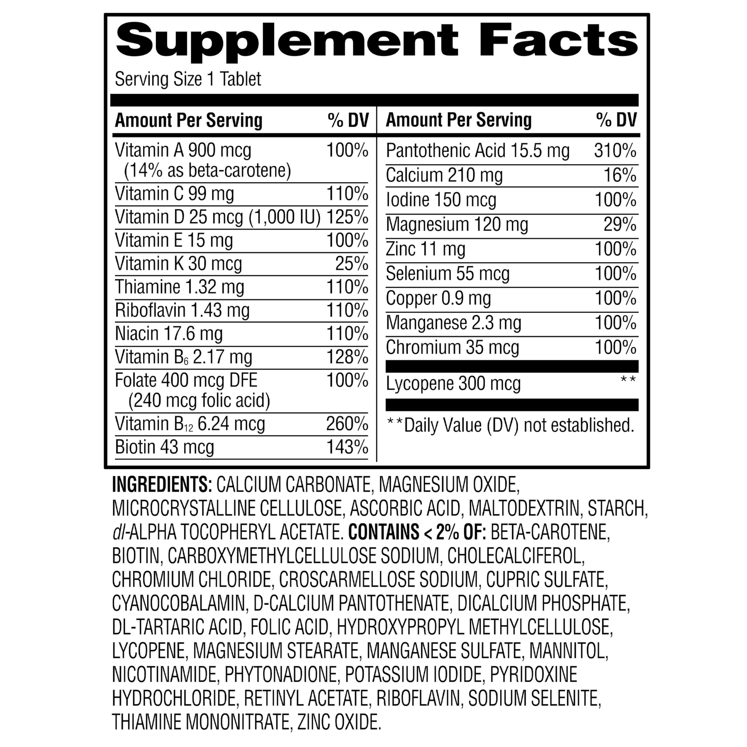 Equate One Daily Men's Multivitamin & Multimineral Supplement Tablets - 200 Count with Gift Card | Essential Nutrients for Energy, Immunity & Heart Health | Perfect for Active Men & Fitness Enthusiasts