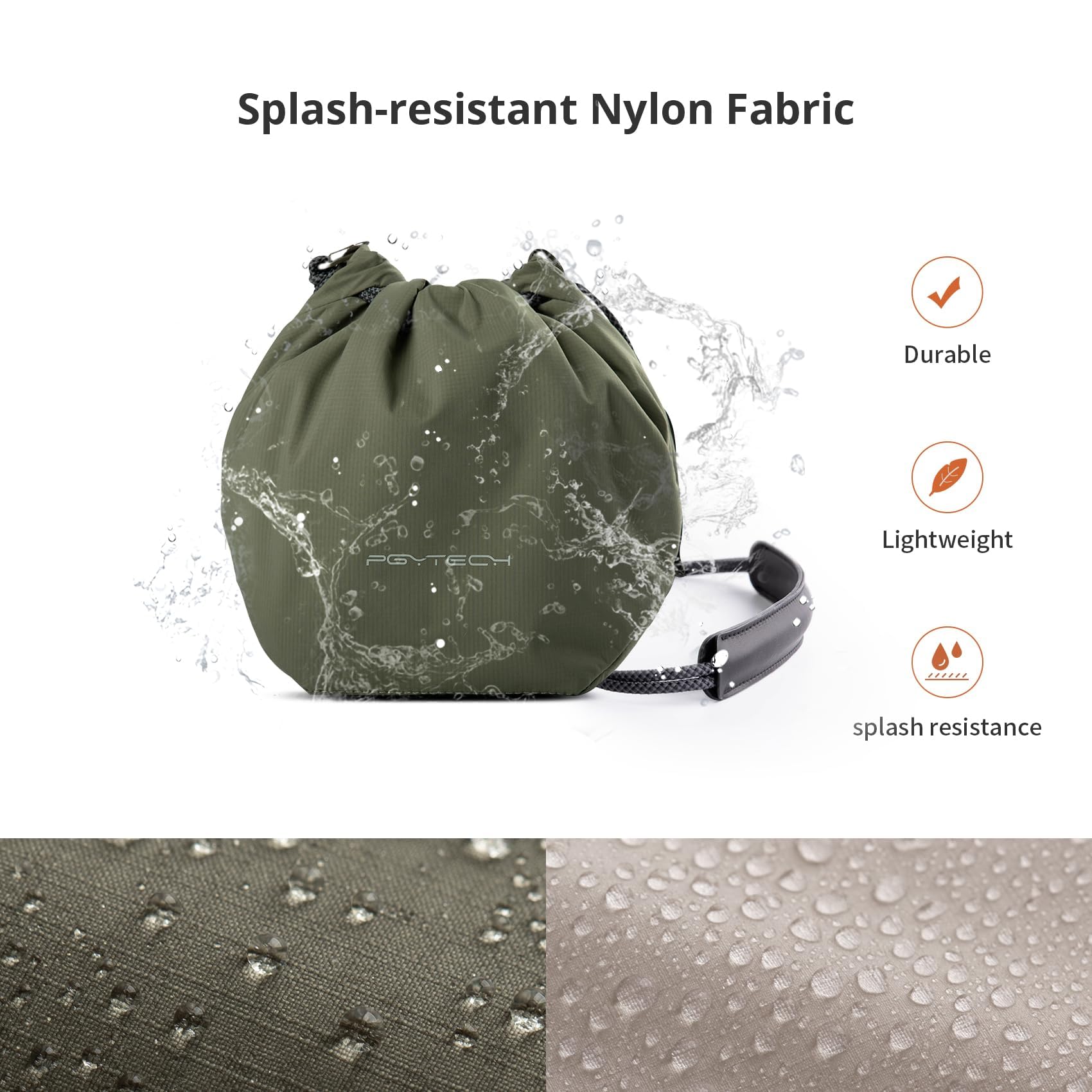 PGYTECH OneGo Drawstring Small Camera Bag - Soft & Cute Camera Pouch for Mirrorless Cameras (Nikon, Canon, Sony, Fujifilm) - Compact DSLR Camera Case for Travel, Hiking & Everyday Use
