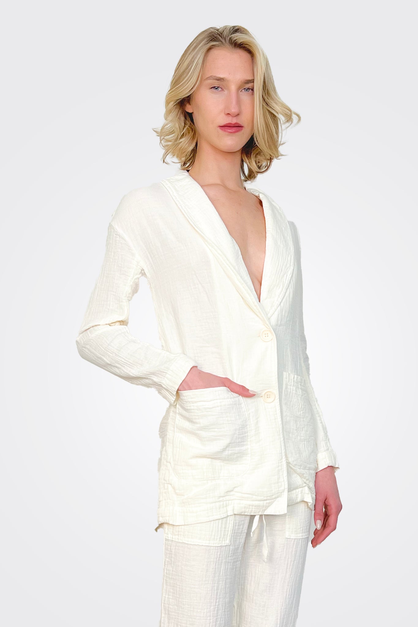 Stylish Macadamia Boyfriend Blazer for Women - Perfect for Office, Date Night & Casual Outfits | Trendy Oversized Women's Jacket