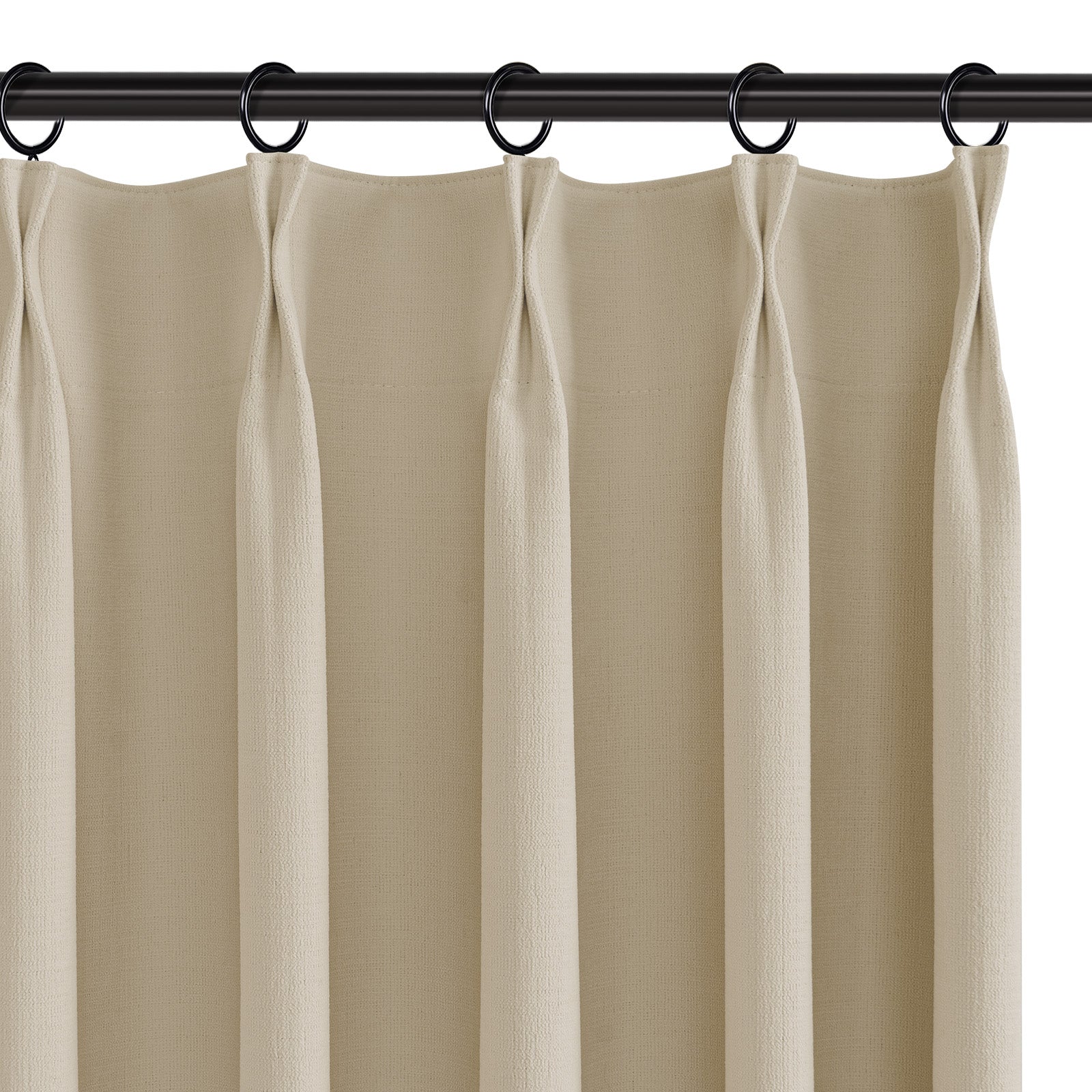 Seren Chenille Sage Green Blackout Curtains - Heavyweight Thermal Insulated Drapes for Bedroom & Living Room - Noise Reducing & Light Blocking Window Treatments for Home Decor