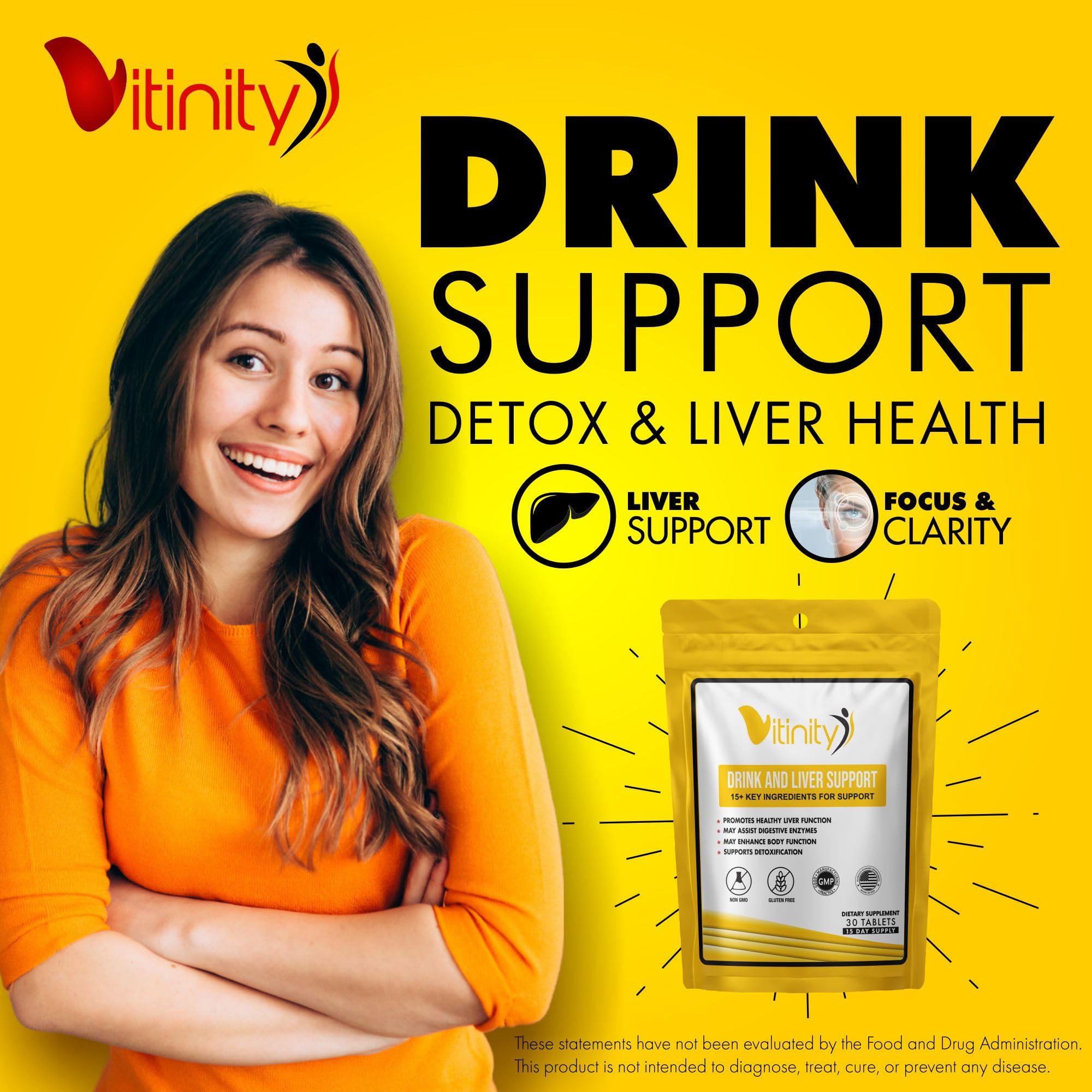 Natural Liver Support Supplement with Kudzu, Milk Thistle & DHM - 15+ Key Ingredients for Craving Control, Detox & Liver Health - Alcohol Craving Reduction & Nutrient Replenishment (90-Day Supply) - Perfect for Post-Party Recovery & Daily Wellness Routine