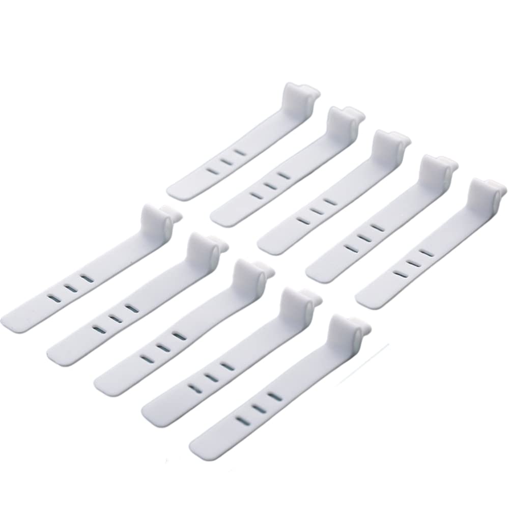 Clear Plastic Cable Management Box Set - 8 Compartment Power Cord Organizer & Data Cable Storage Container | Office Drawer Accessories Organizer for Desk, Home, and Workspace