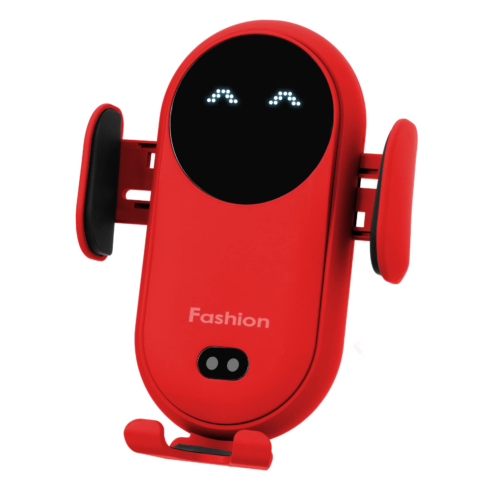 Wireless Car Charger & Phone Mount - Smart Sensor Air Vent Auto Clamping Holder for iPhone 13/12/11/XS/XR/8, Samsung S22/S21/S20/Note 20 - Fast Charging Phone Stand for Driving & Road Trips (Red)