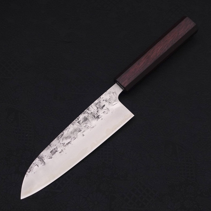 Premium Santoku Knife 165mm - SLD Nashiji Blade with Purple Urushi Handle - Japanese Kitchen Knife for Slicing, Dicing & Chopping Vegetables, Meat & Fish - Perfect for Home Chefs & Professional Kitchens
