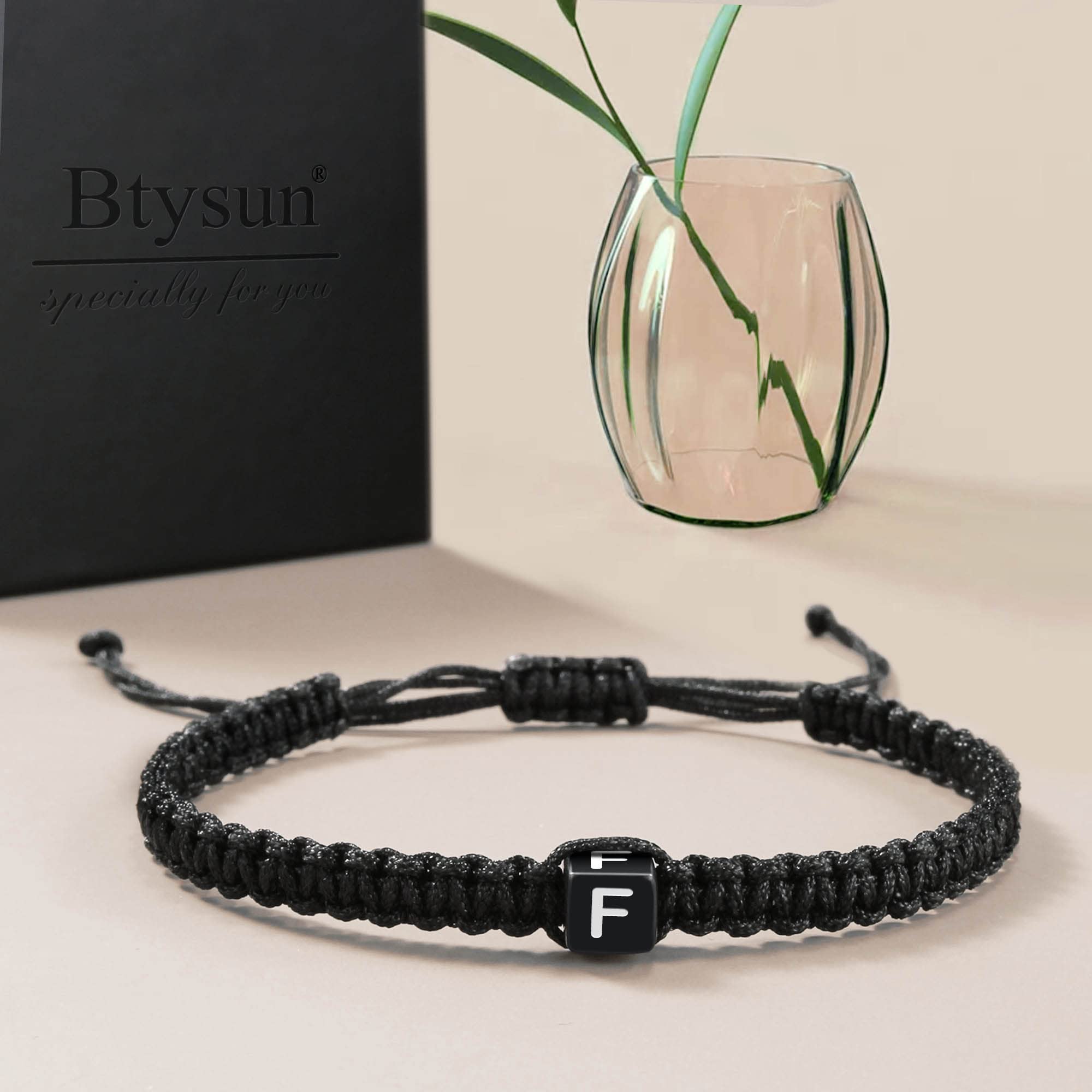 Personalized Initial Bracelets for Women & Men - Custom Letter A-Z Charm, Adjustable Braided Jewelry - Perfect Gift for Her, Teen Girl, Best Friend, Mom - Birthday, Graduation, Mother's Day, Christmas, Valentine's Day - Everyday Wear, Special Occasions, Friendship Tokens