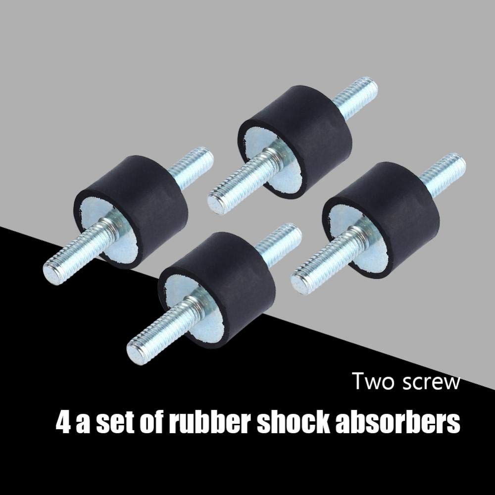 4 Pcs M6 Rubber Anti-Vibration Isolator Mounts for Air Compressor Pump - Shock Absorber with Screws (20x15mm) - Reduce Noise & Vibration in HVAC, Machinery & Industrial Equipment