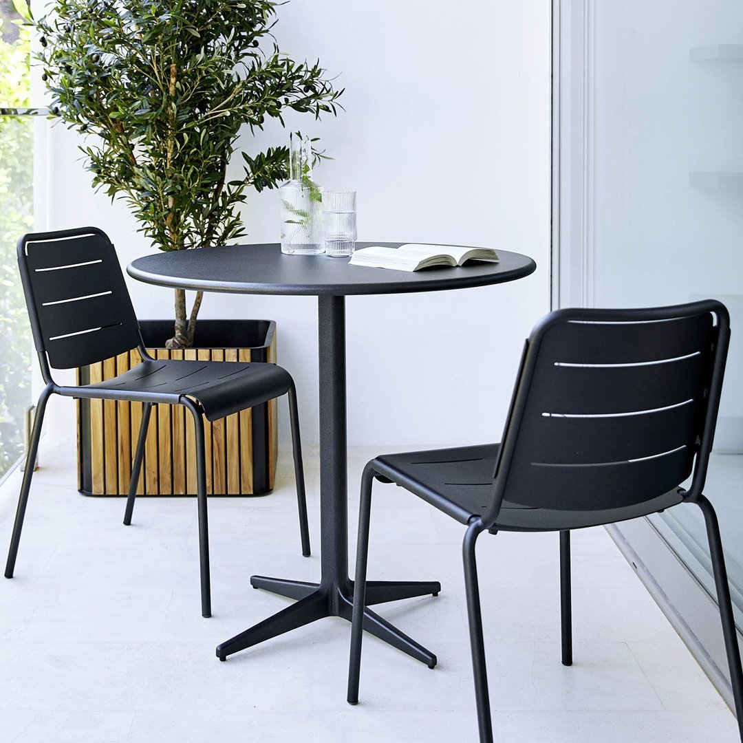 Round Drop Outdoor Cafe Table - Patio Dining & Garden Furniture for Restaurants, Coffee Shops & Backyard Decor
