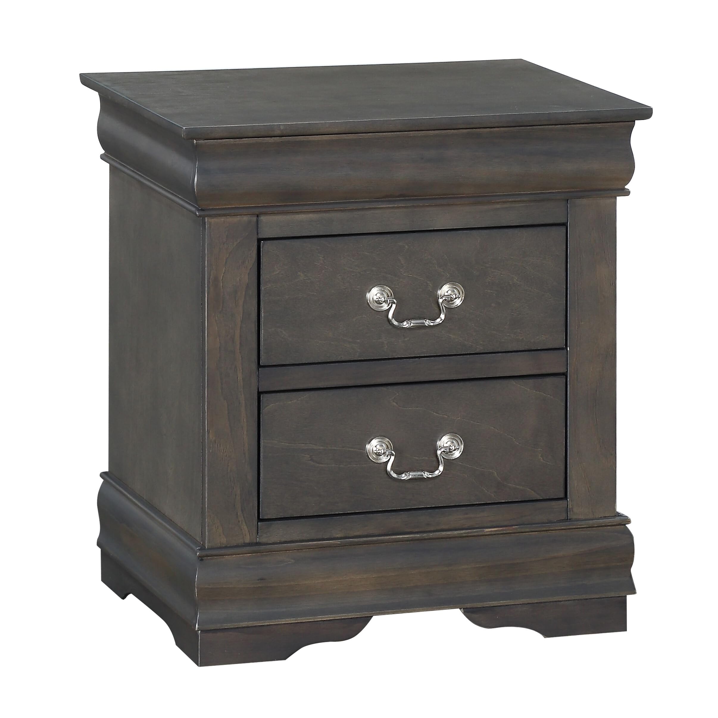 Knocbel Traditional Nightstand with 2 Drawers & Metal Handles - Fully Assembled Bedside Table for Bedroom, Living Room, Entryway - 21