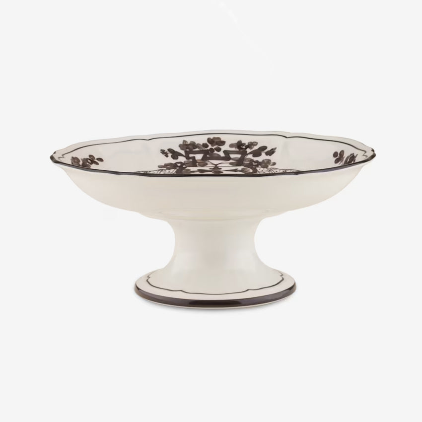 Ginori 1735 Oriente Italiano Fruit Stand Albus Porcelain Bowl - Elegant Italian Tableware for Dining & Home Decor, Perfect for Fruit Display, Dessert Serving & Kitchen Countertop Styling