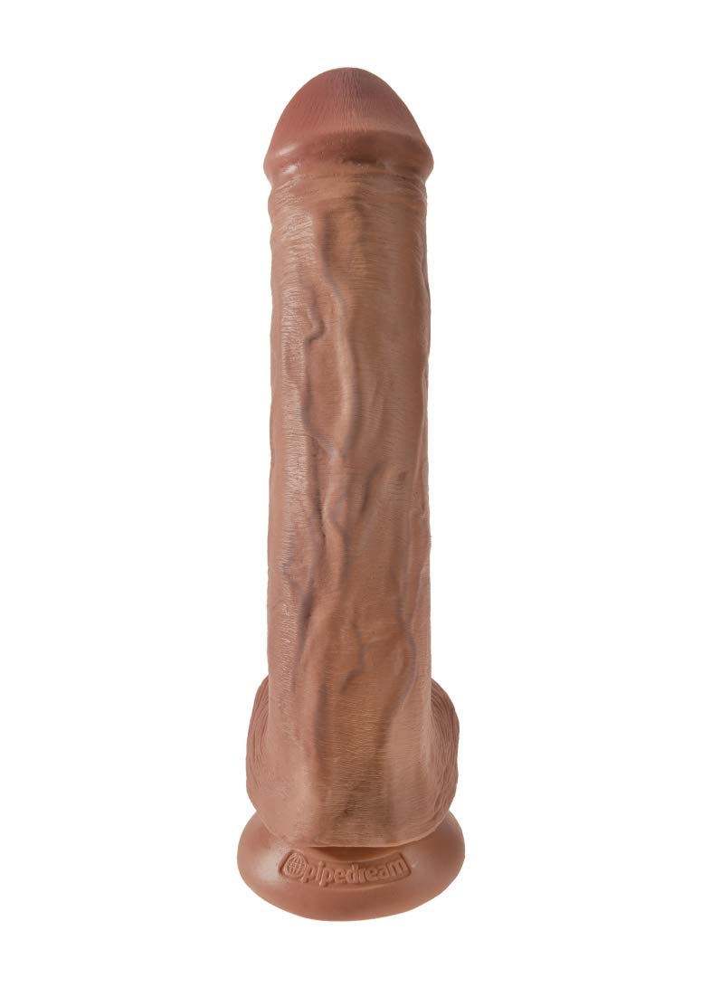 13 Inch Realistic Tan King Cock with Balls - Lifelike Adult Toy for Couples & Solo Play - Perfect for Roleplay, Spicing Up Relationships & BDSM Scenes