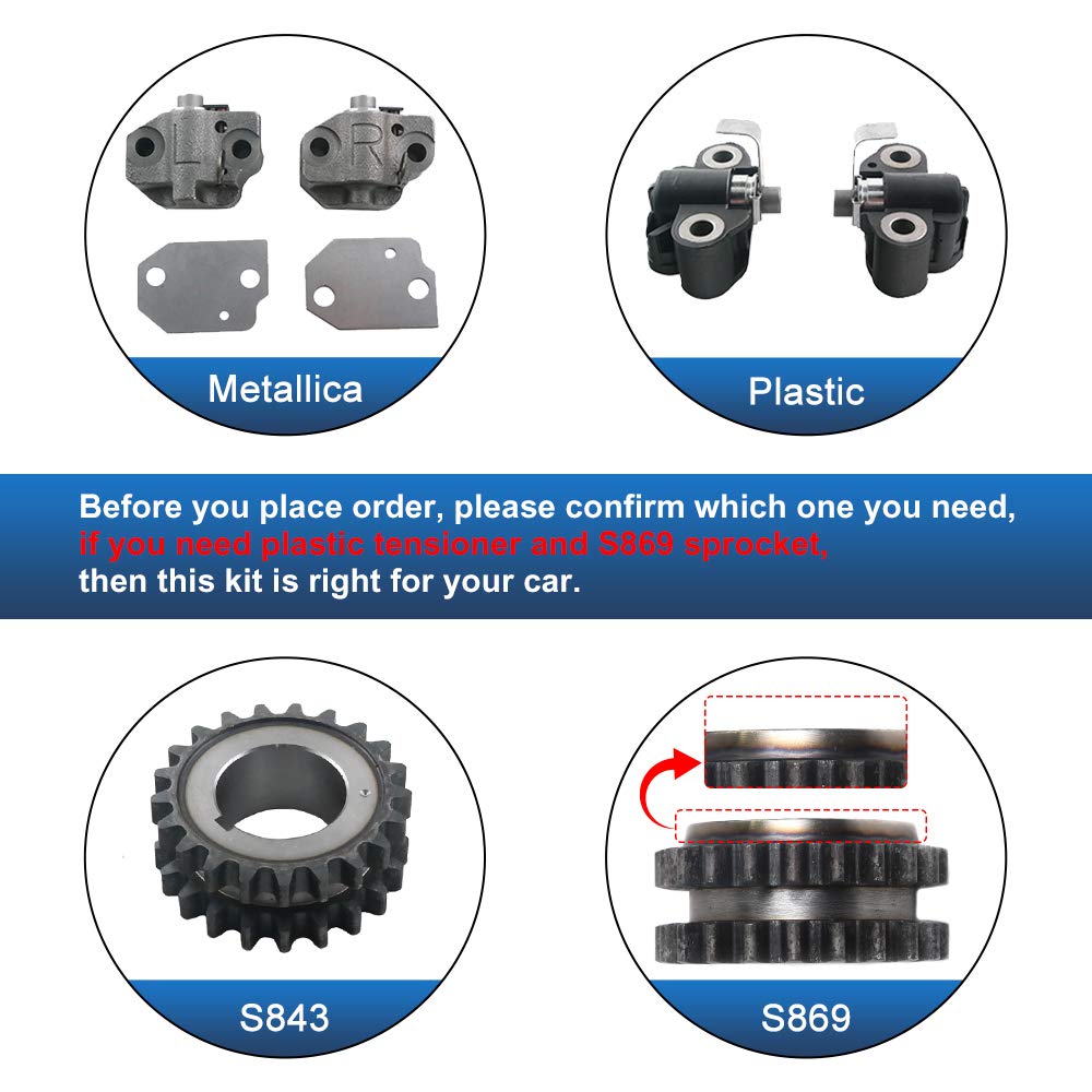 MOCA Timing Chain Kit & Water Oil Pump Compatible with 2000-2003 Ford Mustang, Lincoln Town Car, Mercury Grand Marquis 4.6L DOHC V8 - Engine Repair & Maintenance Replacement Parts for Smooth Performance