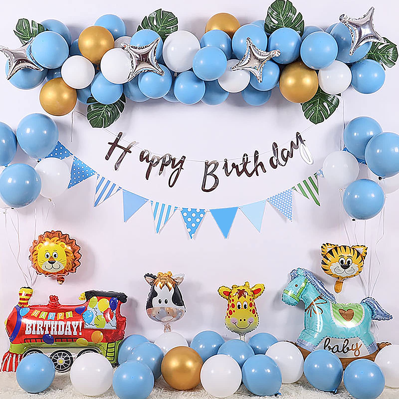 Cafuvv Aabg#1825 Animal Balloon Theme Party Set - Foil Balloons for Birthday, Baby Shower & Wedding Decorations - Fun Party Supplies for Kids & Adults