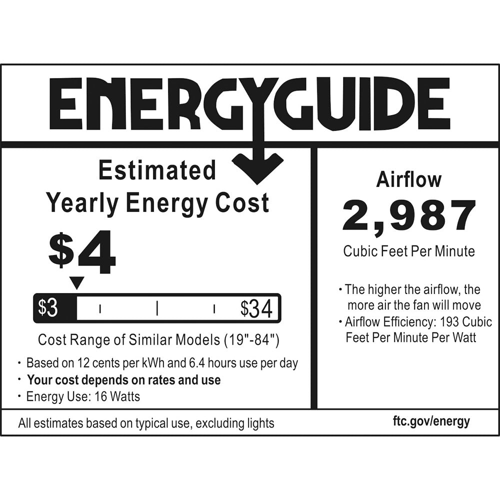 52 Inch Serendipity Best DC Ceiling Fan with LED Light and Remote Control - Energy Efficient Quiet Cooling for Living Room, Bedroom & Outdoor Spaces