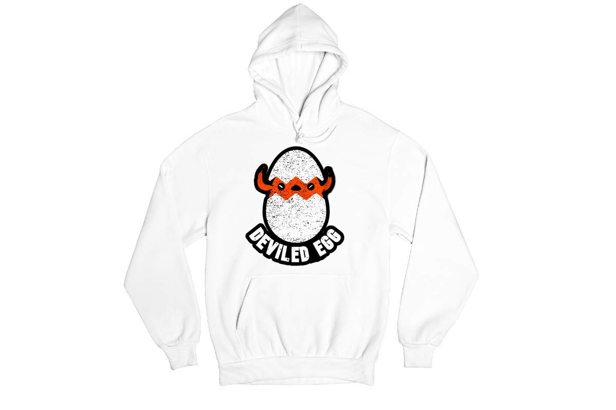 Funny Deviled Egg Food Humor Novelty Cotton Hoodie - Cute Egg Design Sweatshirt for Cooking Enthusiasts & Food Lovers - Perfect for Kitchen Parties, BBQ Gatherings & Funny Gift Ideas