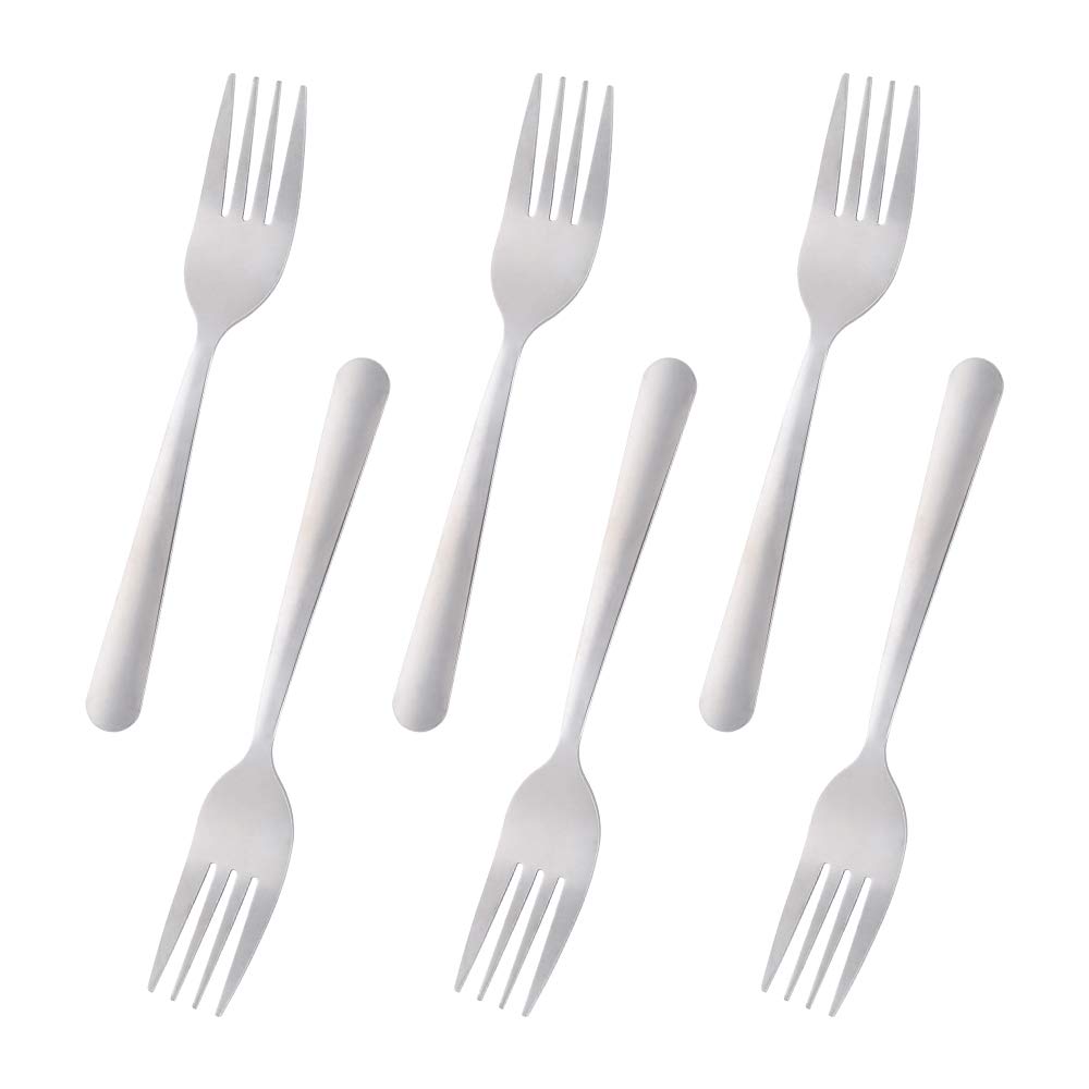 12-Piece Stainless Steel Dessert Forks Set - 6.2 Inch Elegant Silver Flatware for Cake, Pastry, Fruit & Desserts | Dishwasher Safe & Heavy Duty for Home, Kitchen, Party & Restaurant Use