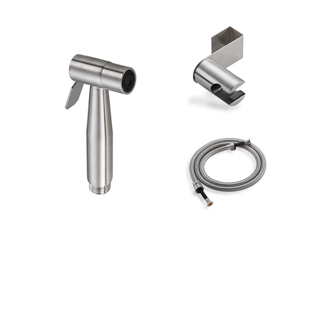 Gbyao Stainless Steel Handheld Toilet Tub Sprayer Set Kit - Self-Cleaning Bathroom Shower Head with Adjustable Spray for Easy Cleaning, Perfect for Baby Bathing, Pet Washing & Household Cleaning