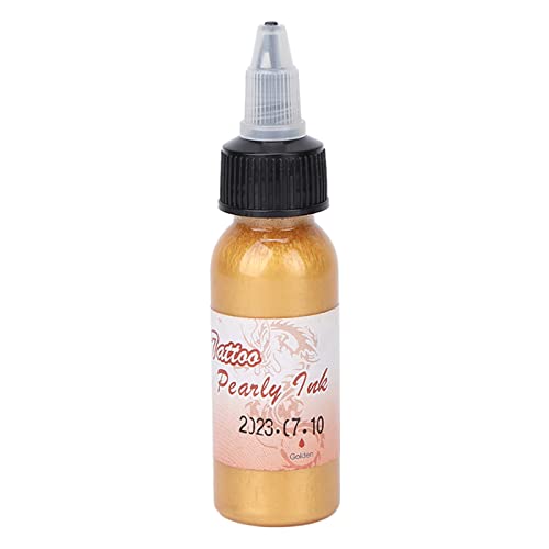 Pearlescent Gold Body Paint - DIY Liquid Ink for Body Art, Face Painting & Temporary Tattoos - Non-Toxic, Easy Wash Off for Women & Men - Perfect for Halloween, Cosplay, Festivals & Creative Crafts