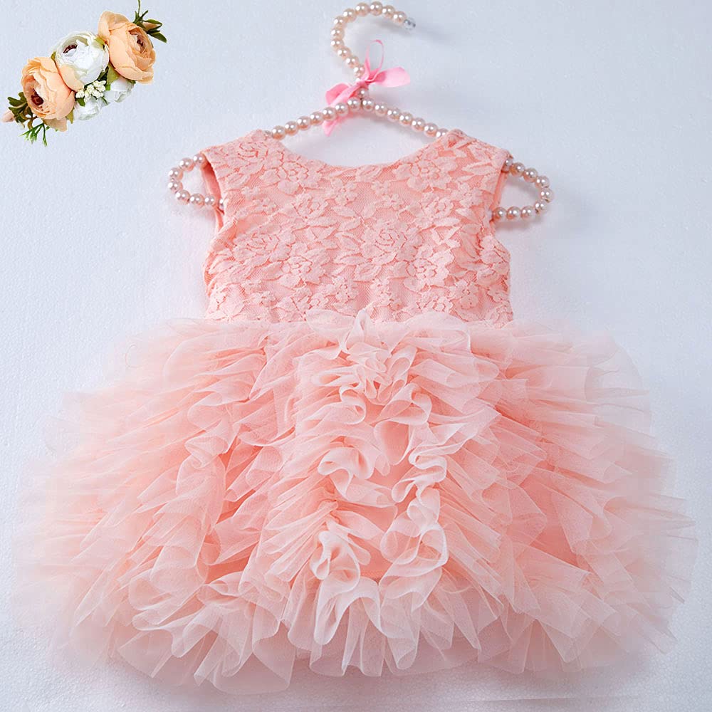 Cilucu Girls Tutu Dress for Toddlers - Vintage Princess Tulle Party Dress with V Back Bow - Perfect for Birthday, Flower Girl, Pageant & Special Occasions