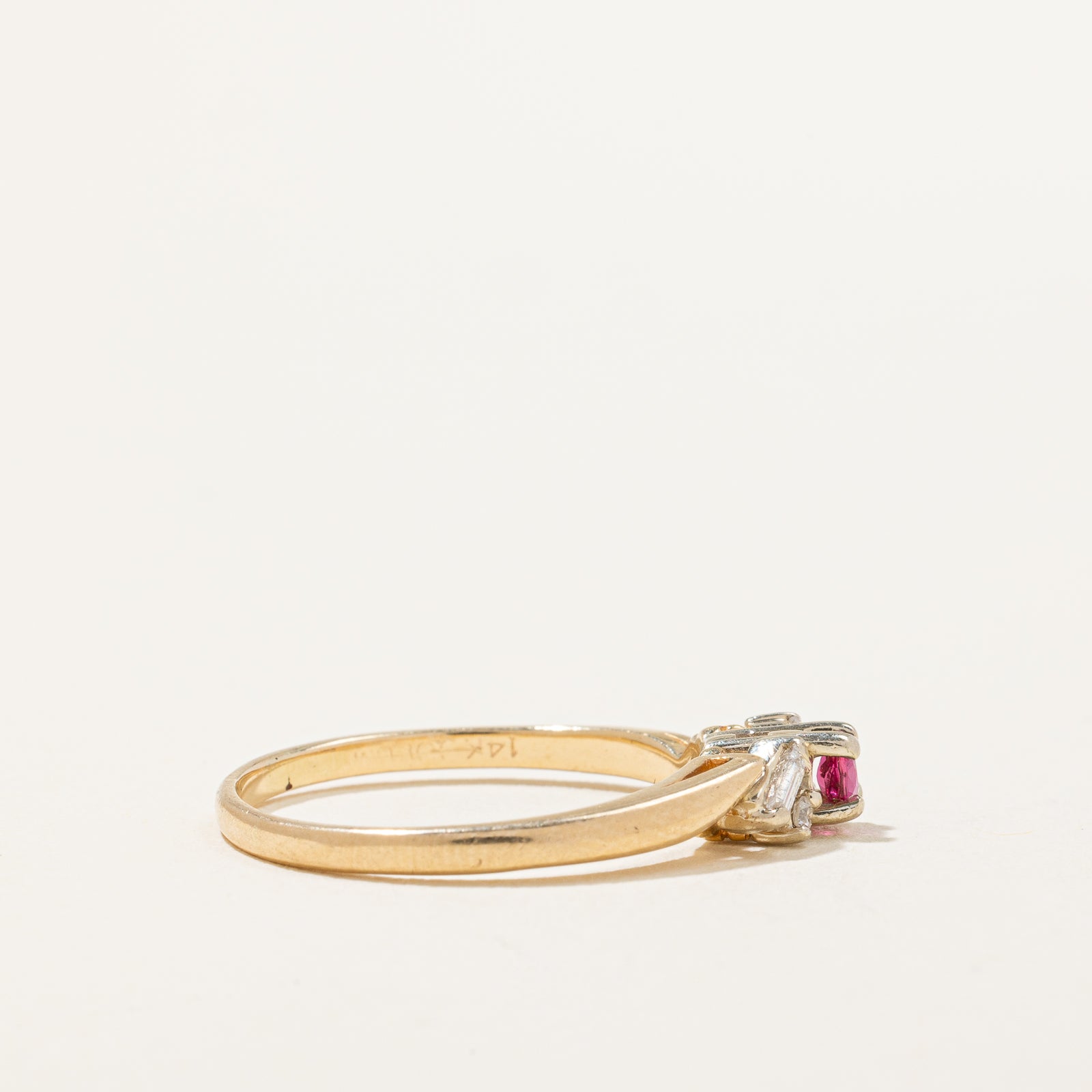 Exquisite Ruby & Diamond Ring | 0.11ct Natural Ruby & 0.05ctw Diamond Accents | Size 7 | Perfect for Anniversary, Engagement & Special Occasions