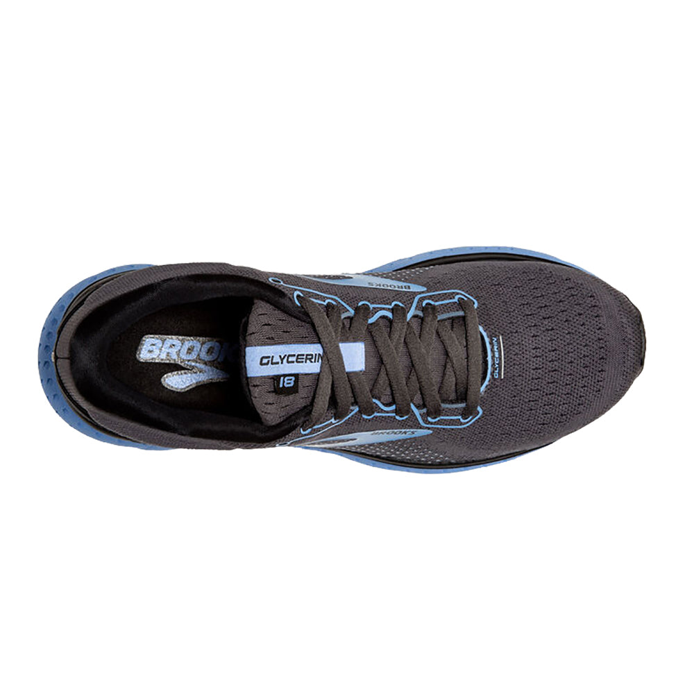 Brooks Glycerin 18 Women's Running Shoes - Cushioned Road Running Sneakers for Women in Blue | Perfect for Long Distance Running, Jogging & Gym Workouts