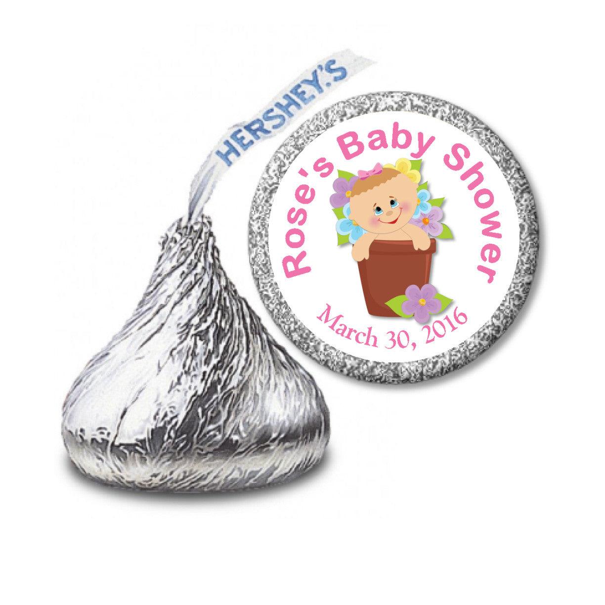 Lucky Girl Hershey Kisses Baby Shower Stickers (HKS31) - Perfect for Baby Shower Decorations, Party Favors & Scrapbooking