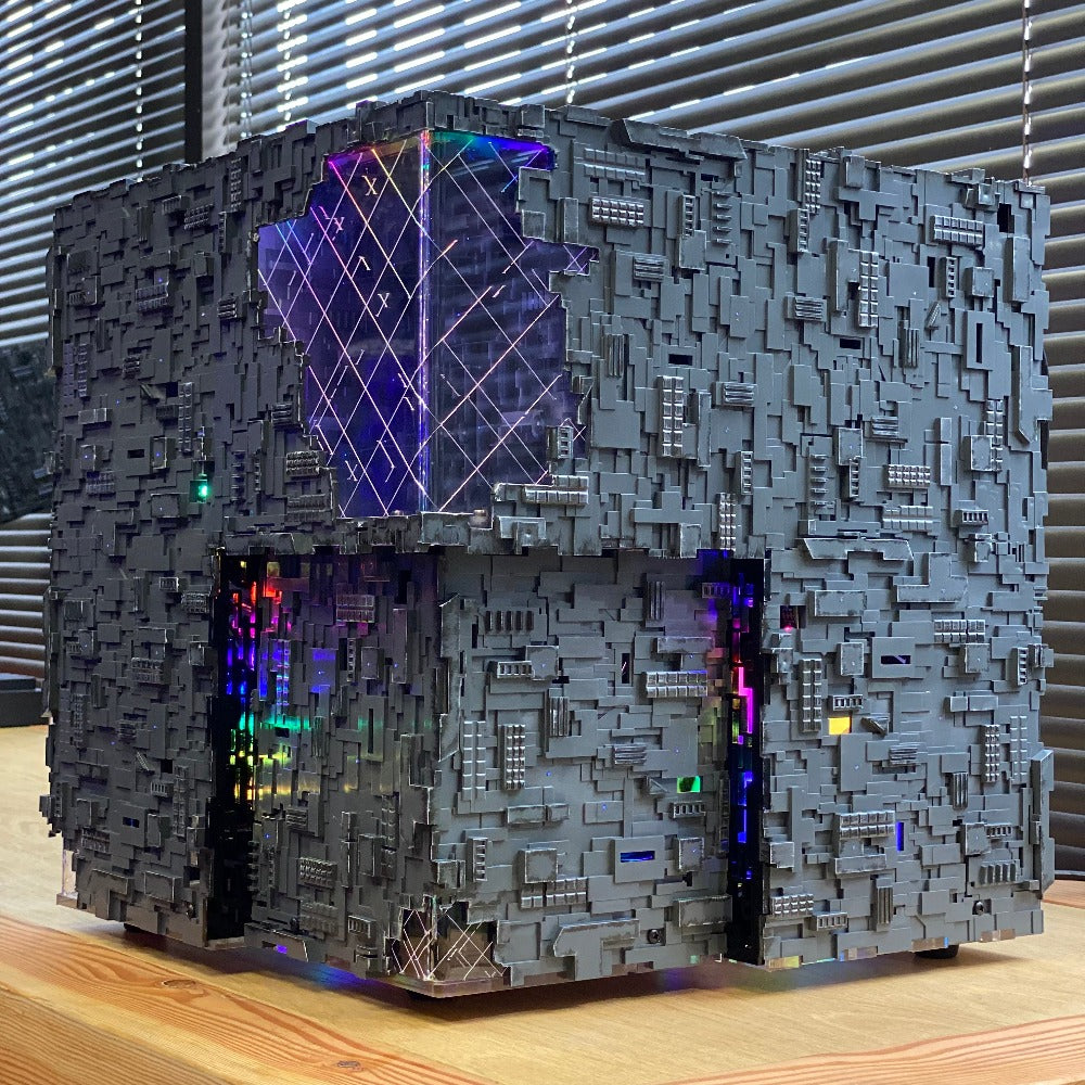 Star Trek: Picard 3rd Anniversary Edition Borg Cube ATX PC Case - Premium Gaming Computer Case for Sci-Fi Fans | Perfect for Themed Gaming Setups & Star Trek Collectors