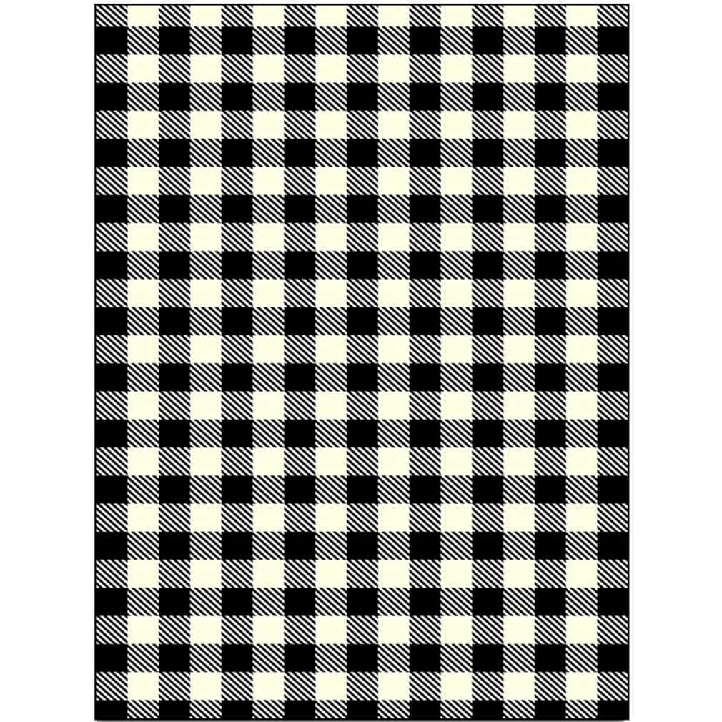 Vintage Buffalo Plaid Checkered Rug - Soft Non-Slip Indoor/Outdoor Carpet for Farmhouse, Living Room, Bedroom, Kitchen & Courtyard - 3'x5' Black & White - Perfect for Cozy Home Decor & Entryway Mats
