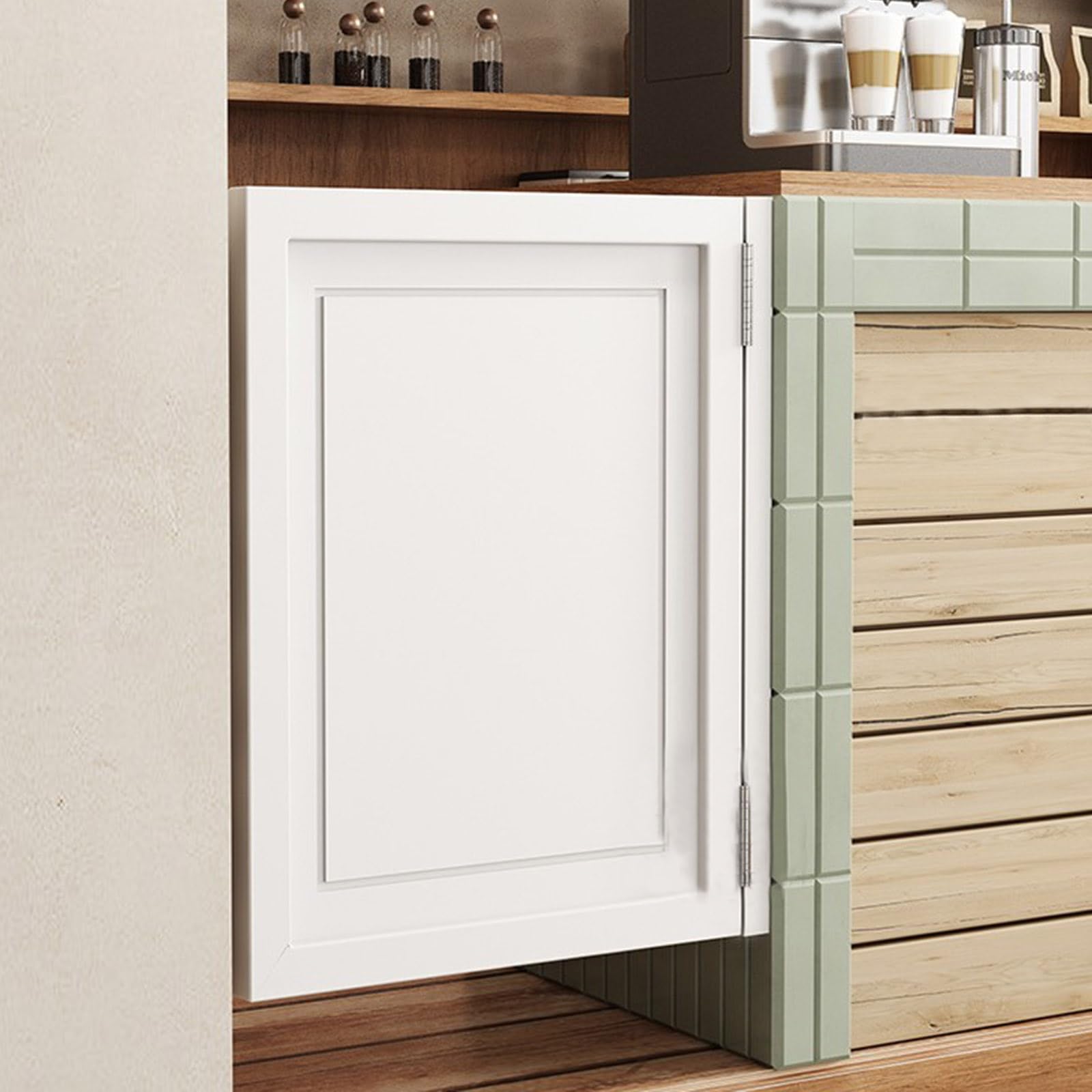 Western Style Solid Wood Swinging Doors for Kitchen & Cafe - 16