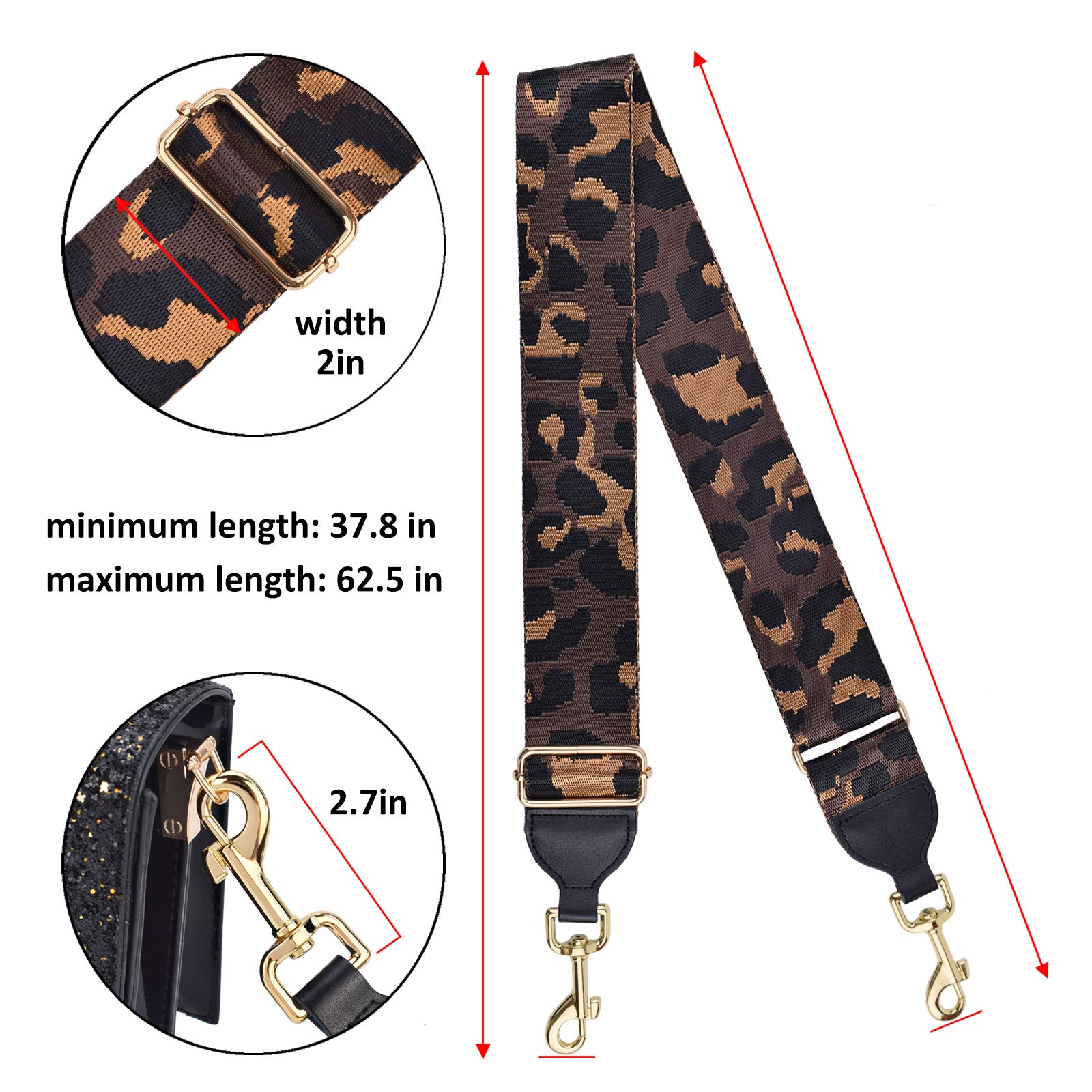 CLOUDMUSIC Handbag Strap Replacement - Adjustable Shoulder & Crossbody Purse Strap for Women & Girls | Perfect for Everyday Use, Travel & Fashion Accessories