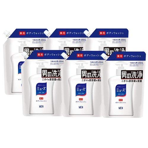 Musemen Medicinal Body Wash Refill Pack - 450ml x 6 Bottles (2.7L Total) for Sensitive Skin & Eczema Relief - Ideal for Daily Shower, Gym, Travel & Family Use