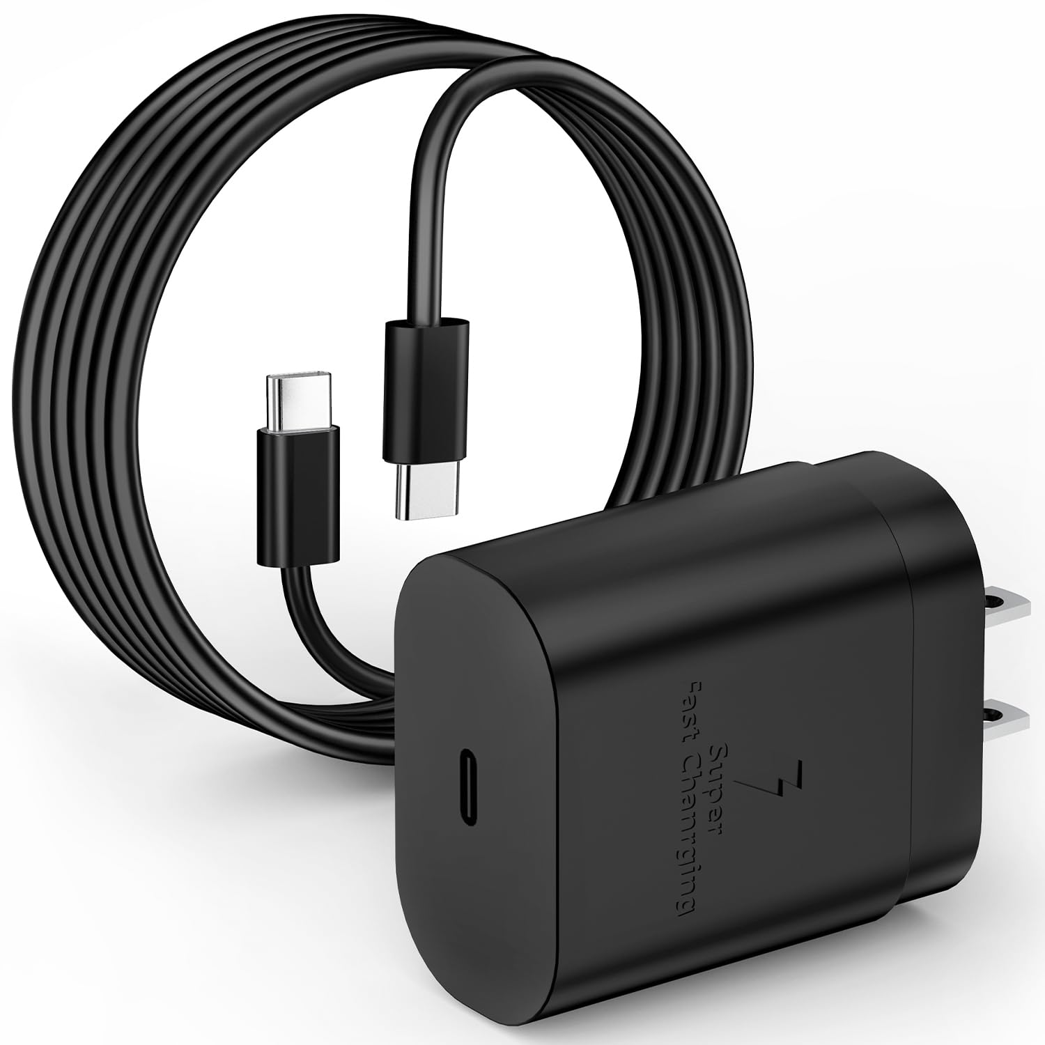 Super Fast USB C Charger 45W with 6FT Type C to C Cable - Compatible with iPhone 15, Samsung Galaxy S24/S23/S22/S21/S20 Ultra, Note 20/10/9, Pixel 8/7/6 Pro & Android Phones - Fast Charging for Home, Office & Travel