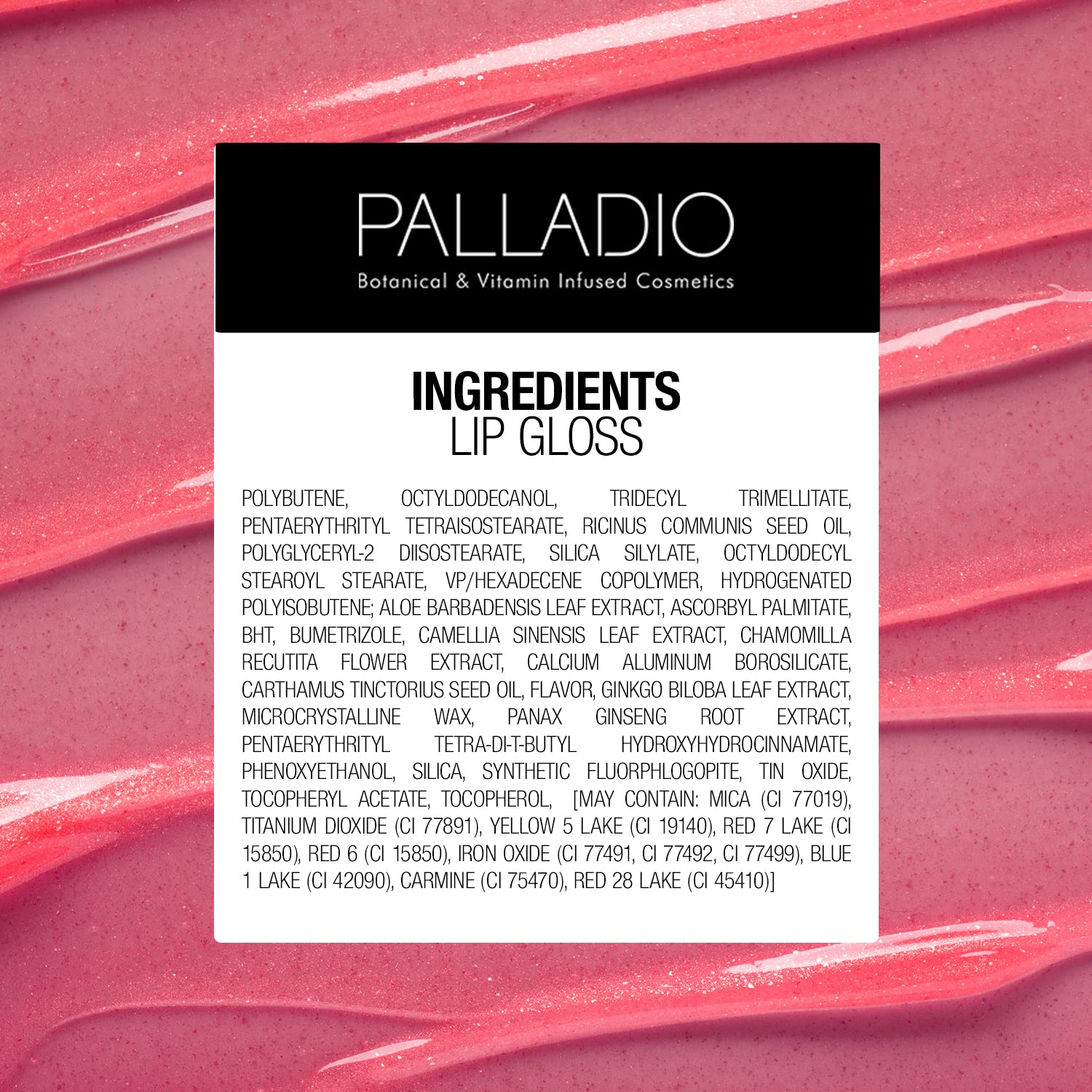 Palladio Vitamin E & Aloe Lip Gloss - Non-Sticky, Hydrating Lip Shine with Intense Color & Wrinkle Reduction - Watermelon Flavor for Soft, Glossy Lips - Perfect for Daily Wear & Special Occasions