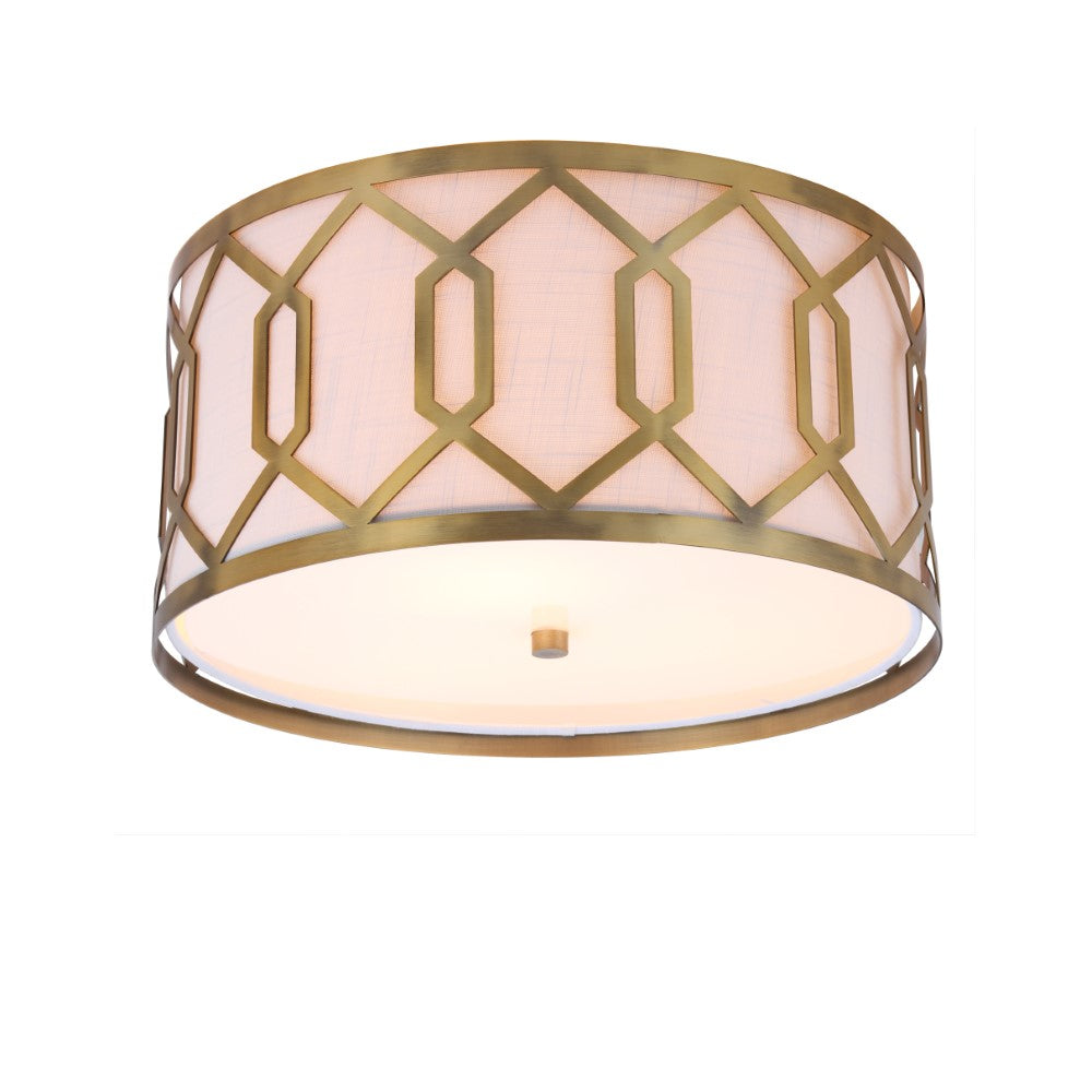 Hexagon Metal LED Flush Mount Ceiling Light - Modern Geometric Fixture for Bedroom, Living Room, Kitchen & Office Lighting