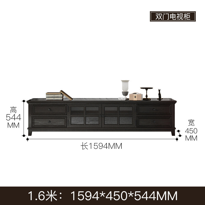 1.6m TV cabinet black walnut color