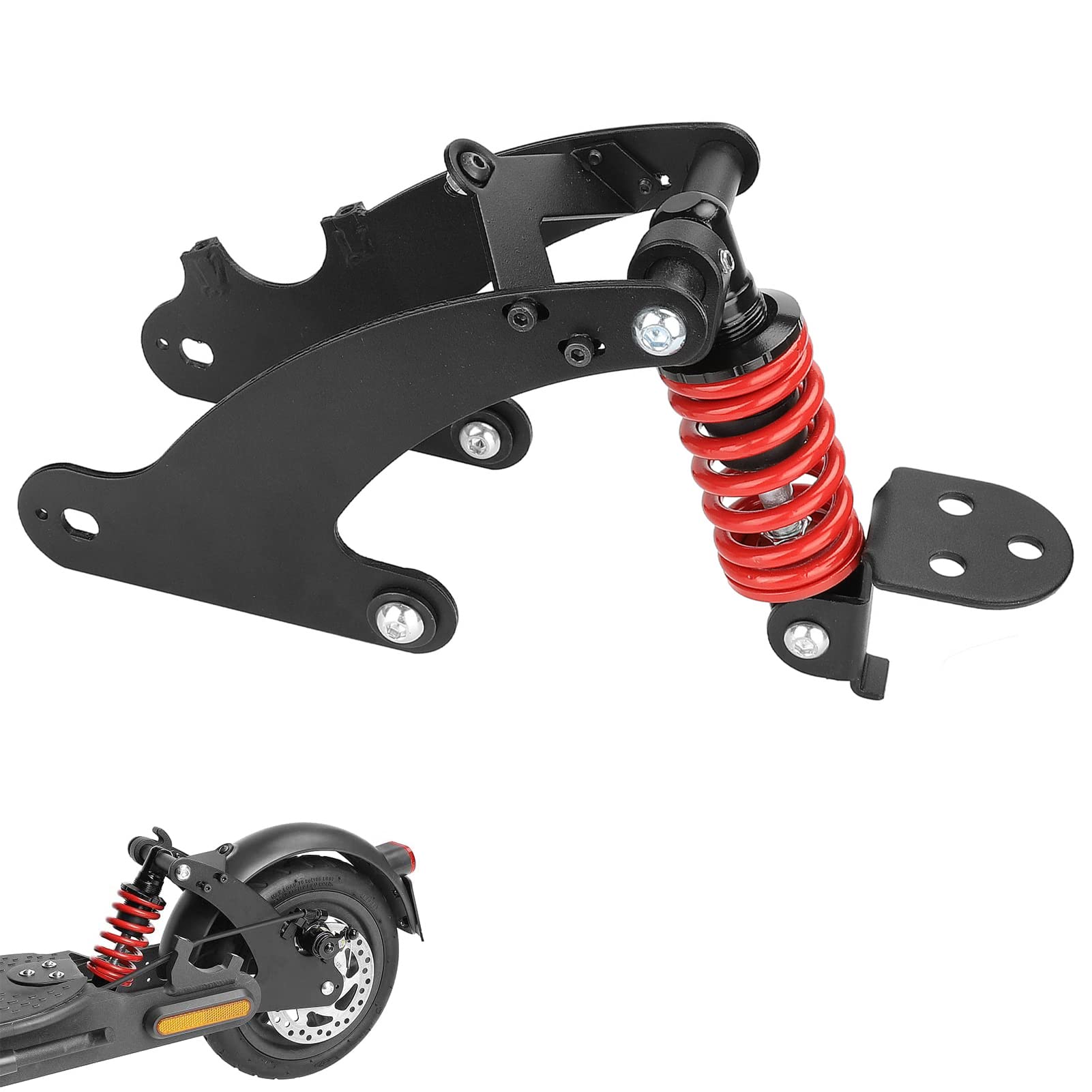 MIMIRACLE Electric Scooter Rear Suspension Kit for Xiaomi M365 & 1S - Shock Absorber Fork Set (Red) - Perfect for Smoother Rides on Urban Streets & Commuting