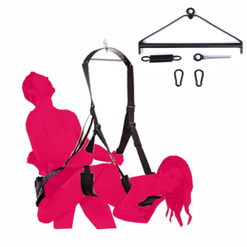 360° Rotating Sex Swing - BDSM Bondage Restraints Kit for Adults & Couples | Premium Bedroom Swing Toy, Yoga Swing & Kinky Sex Furniture | Perfect for Ceiling Mount, Spice Up Intimacy & Indoor Fitness Training