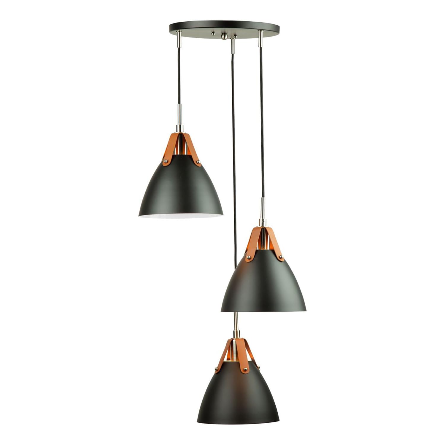 Artcraft Lighting Tote 3-Light Black Pendant Light Fixture - Perfect for Kitchen Island, Dining Room, and Entryway Lighting