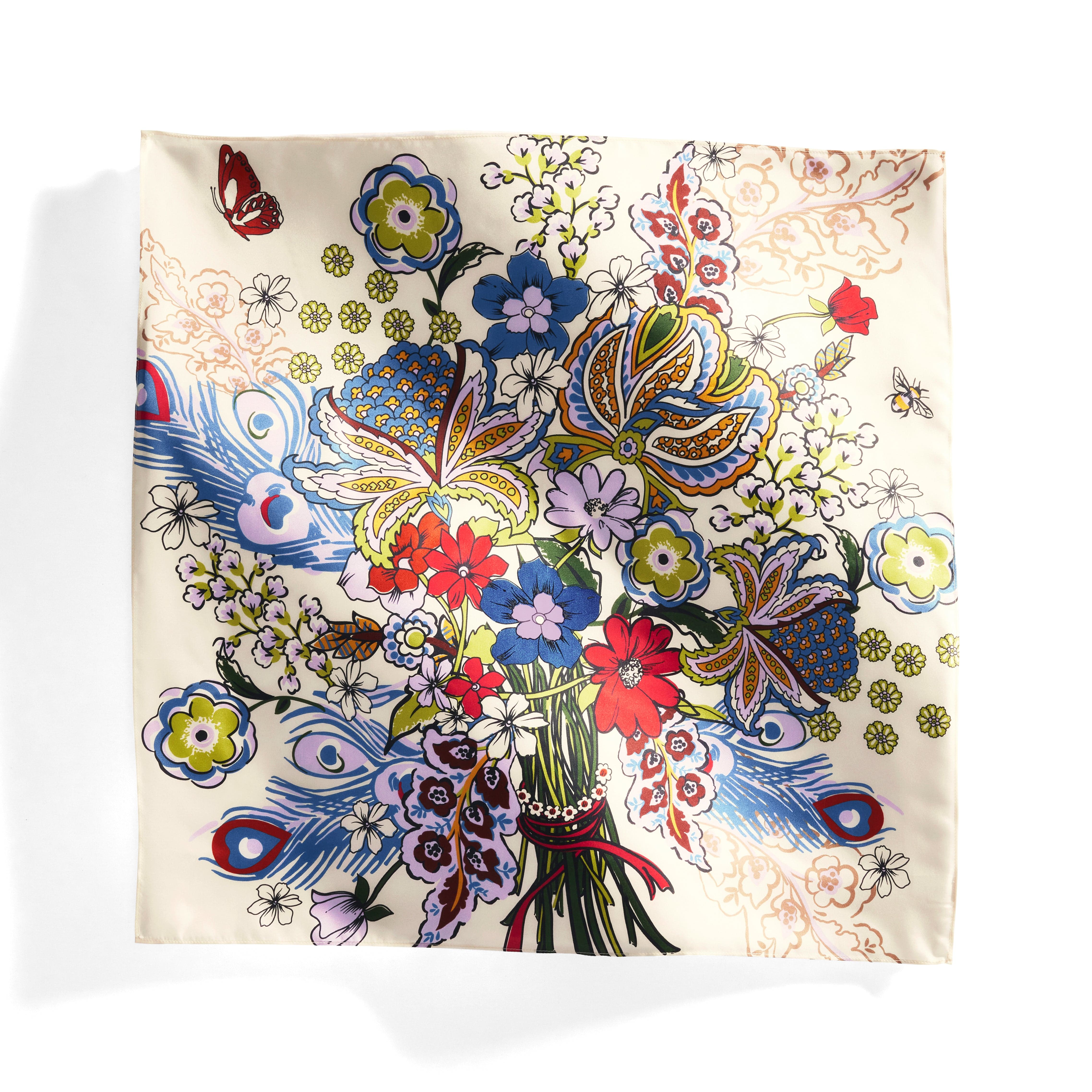 Elegant Square Silk Scarf for Women - Lightweight Fashion Accessory for Office, Travel & Special Occasions