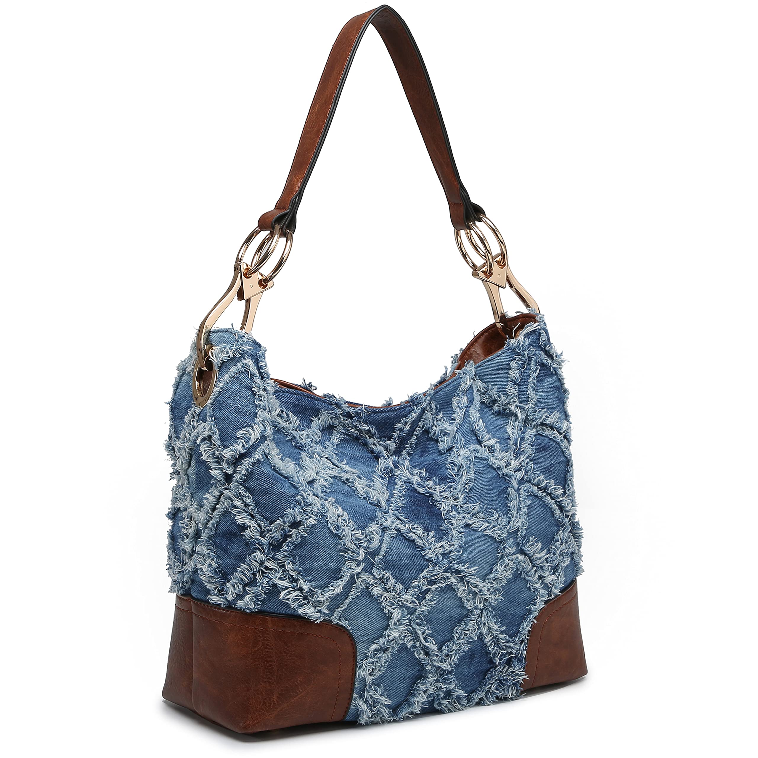 Dasein Women's Soft PU Leather Hobo Purse - Slouchy Shoulder Bag with Top Handle, Casual Tote for Work, Travel & Everyday Use