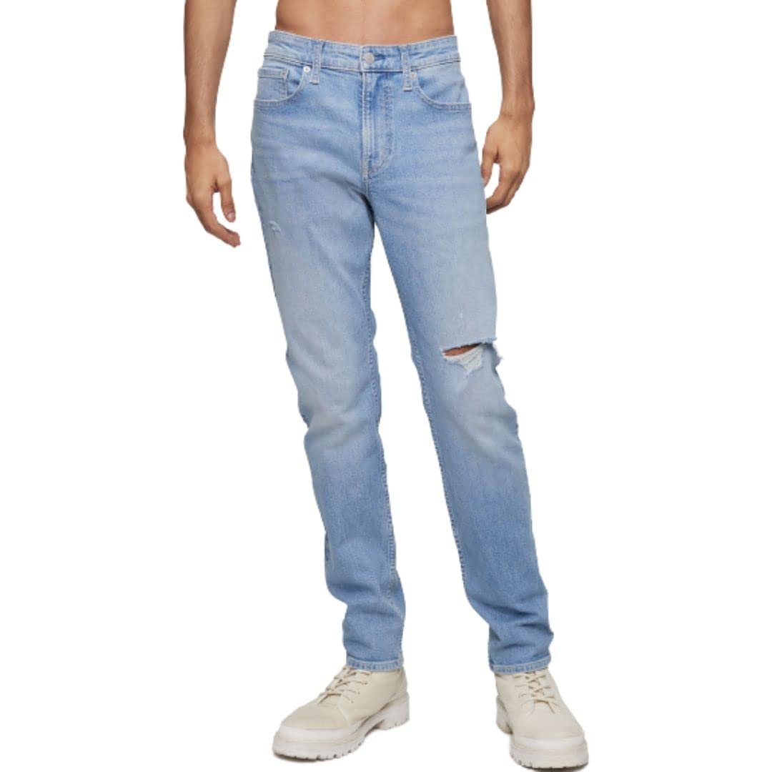 Calvin Klein Men's Slim Fit Stretch Denim Jeans - Comfortable & Stylish for Casual Wear, Office & Night Out