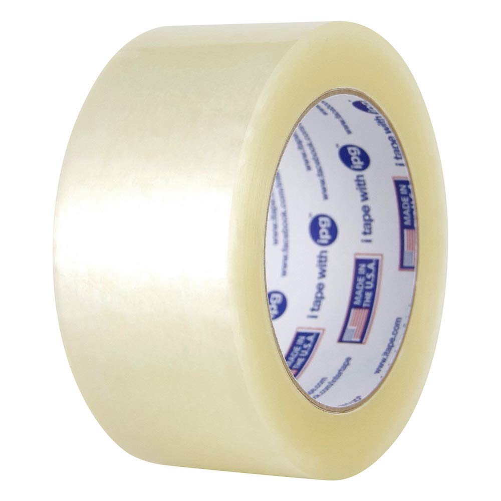 IPG 130WS 2Mil Whisper Smooth Acrylic Carton Sealing Tape - 48mm x 100m Clear Packing Tape (36-Pack) for Shipping Boxes, Moving & Storage