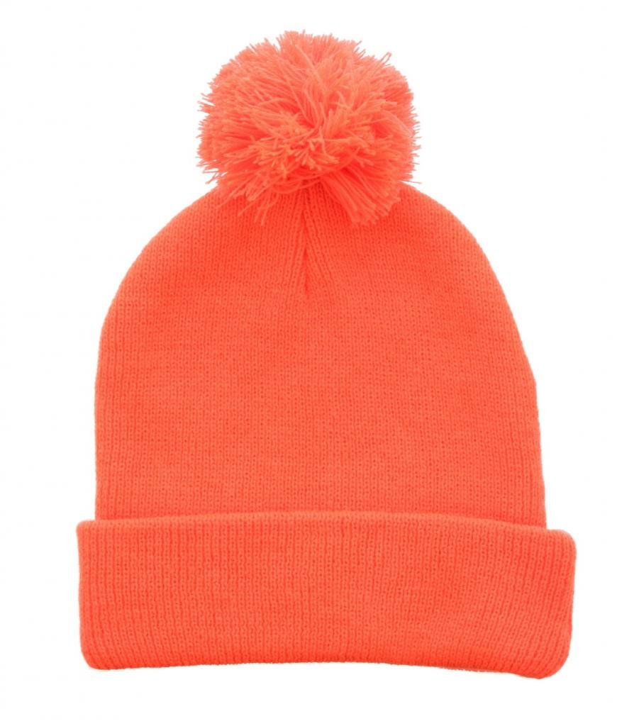 Milani Winter Plain Thick Pom Beanie with Cuff Skull Cap Hat - Warm Knit Beanie for Men & Women - Perfect for Snowboarding, Skiing & Cold Weather Activities