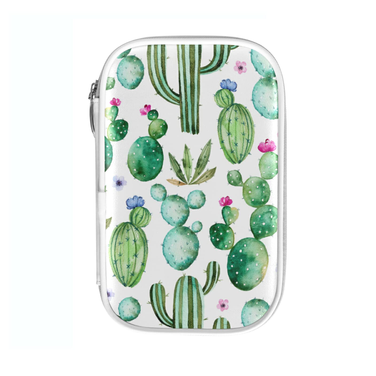 ZZKKO Cactus Succulent Pencil Case - Zippered Stationery Organizer for Pens, Makeup & School Supplies | Perfect for School, Office & Travel Accessories Storage