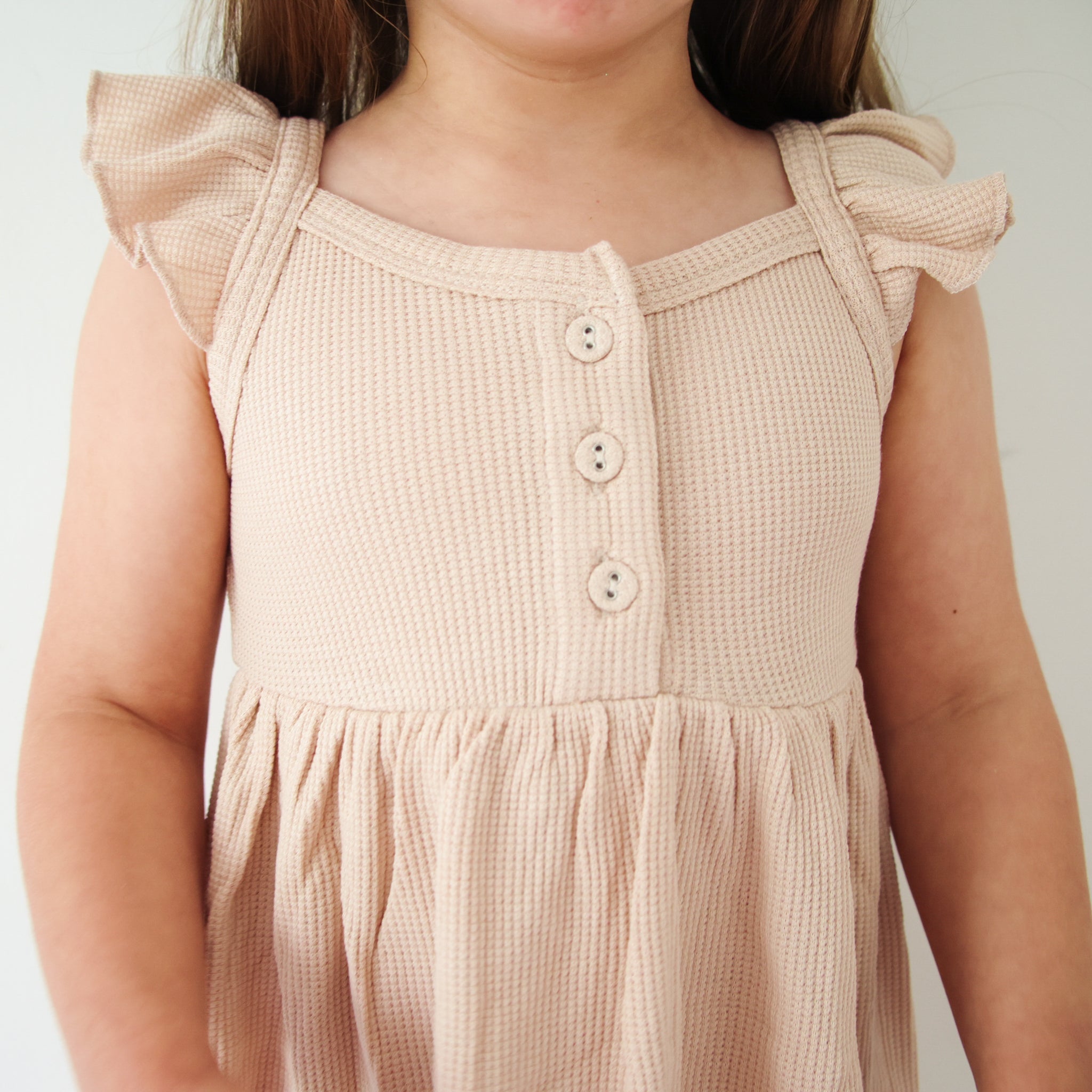 Summer Waffle Dress in Oatmeal - Lightweight & Breathable Casual Sundress for Women | Perfect for Beach Vacations, Brunch Dates & Summer Outings